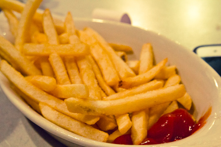 French fries and ketchup are one cheat meal option